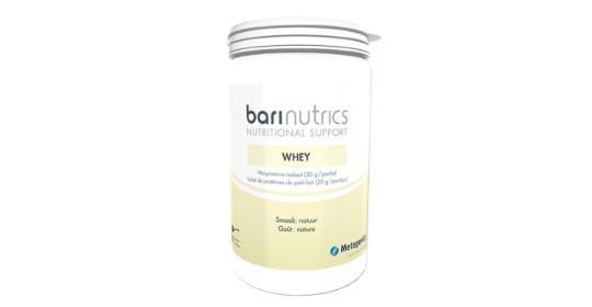 BariNutrics Whey - Eiwitten zijn goed voor het behoud van sterke botten en helpen de spiermassa te behouden. BariNutrics® Whey is een caloriearm poeder, op basis van een zeer zuiver wei-eiwittenisolaat.